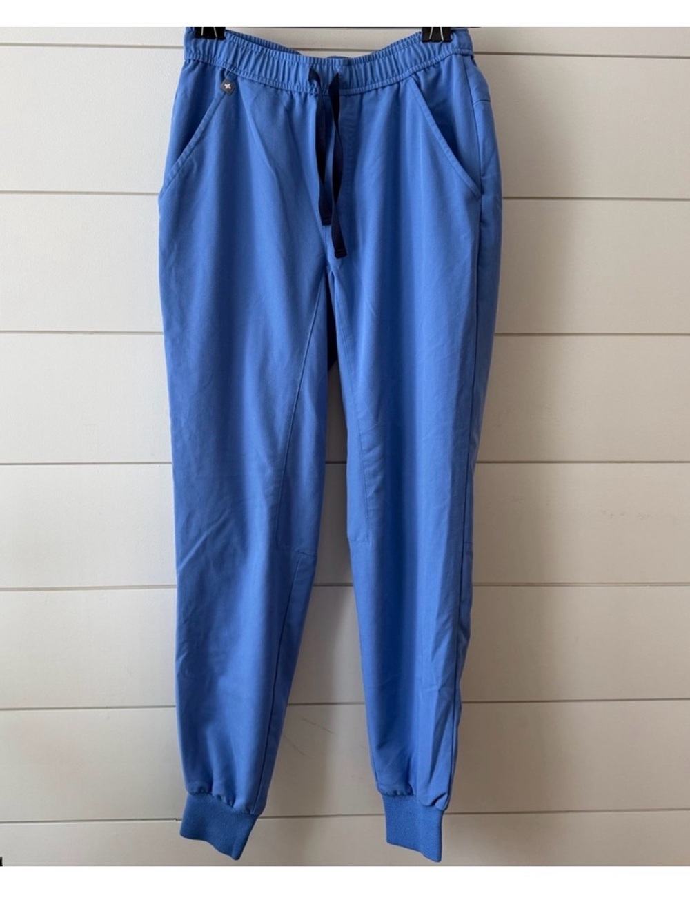 FIGS Technical Collection Scrub Pants XS Blue Drawstring Stretch Medical Uniform